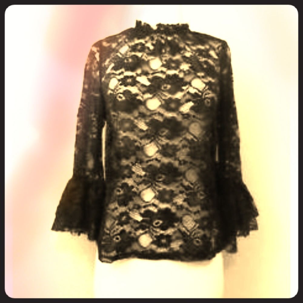 Cloud$Sky Lace Victorian Ruffle Sleeve Blouse NWT!